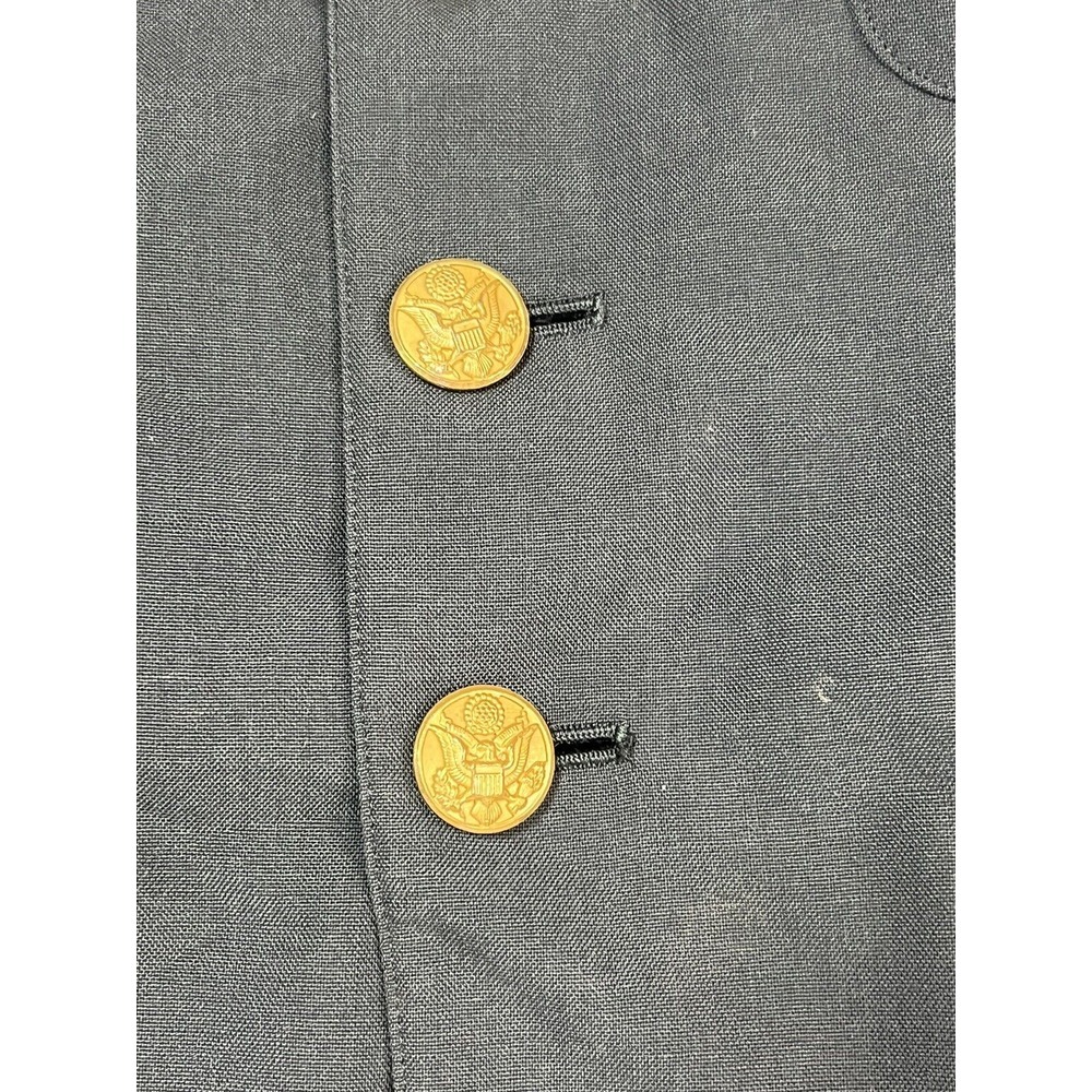 Size 42 S Class A Military Uniform Army Button Down Jacket W/ Patches WORN! - Picture 5 of 16